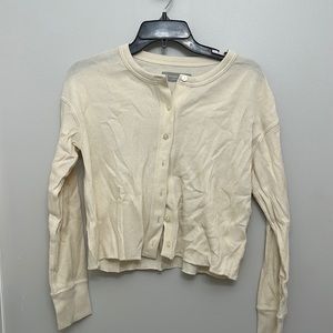 Cream waffle everlane button up